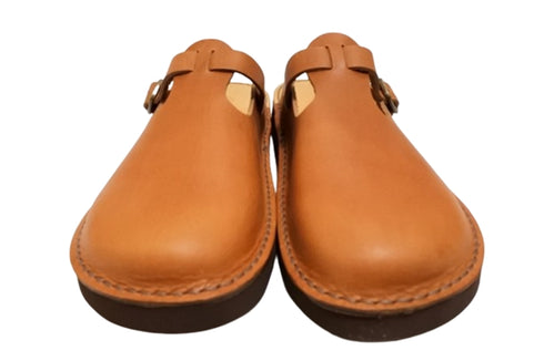 【Organic handloom GUDALUR ブラウン】クロッグサンダル(サボサンダル)